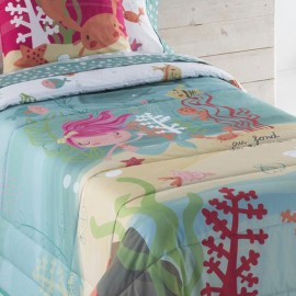 Detail couvre-lit bouti pour enfants Sirene